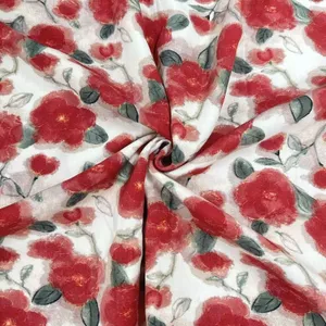 60 Twill Cotton Nguyên Chất Lụa Kỹ Thuật Số Quần Áo In Hình Cotton Lụa Mùa Hè Nhân Tạo Vải Cotton 4.25