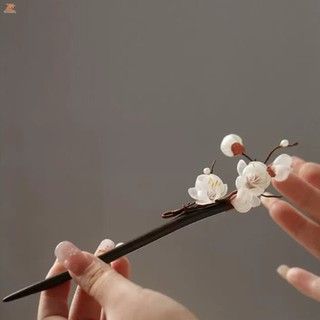 Kẹp tóc lụa nhung màu mận phong cách cổ điển, phù hợp mặc hàng ngày