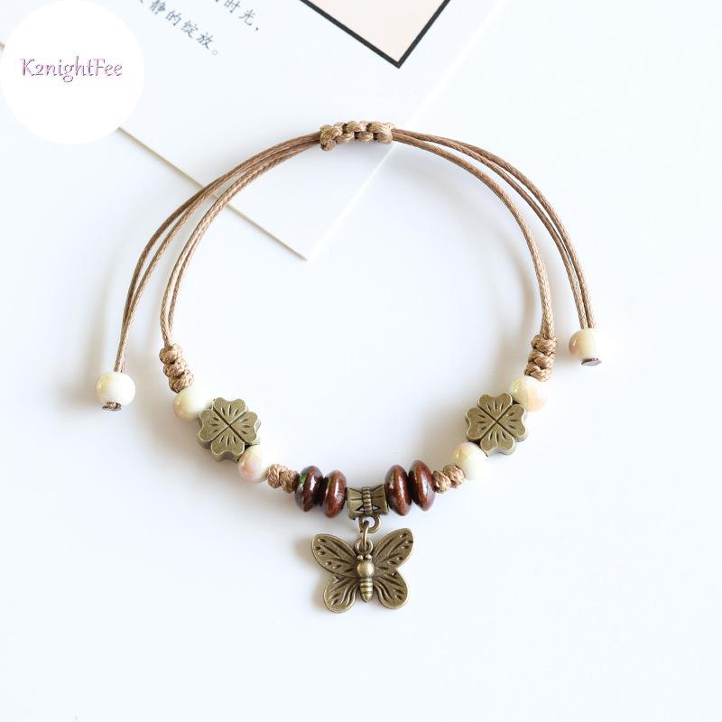 Vòng tay bohemian gốm đính hạt, style vintage dân tộc, phù hợp làm quà tặng cá tính