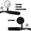 Gương chiếu hậu xe đạp 360 độ điều chỉnh được, chất liệu ABS, phụ kiện thể thao màu đen