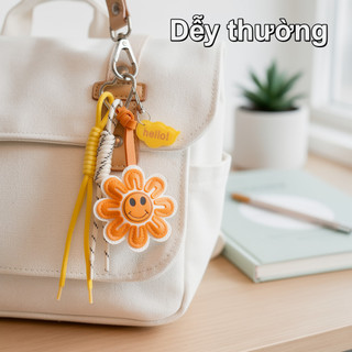 Túi Xách & Balô Da PU Charm Daisy Dễ Thương - Quà Tặng Sang Trọng