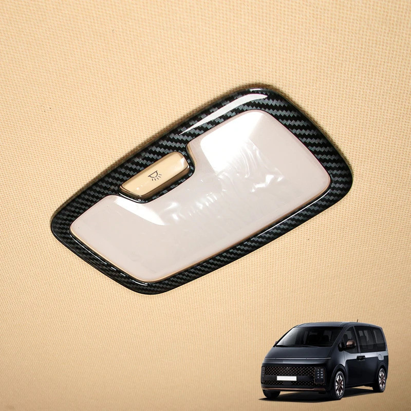 Sợi Carbon Hàng Phía Sau Đọc Sách Bật Lửa Bao Viền Cho Xe Hyundai Staria 2021-2026 Điều Chỉnh Xe Phụ Kiện Nội Thất