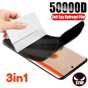 Điện thoại 3in1 Bảo vệ màn hình phía trước riêng tư cho Infinix Hot 60i 60 50i 50 Pro + Pro Plus Phim mặt sau bằng sợi Carbon cho Infinix Hot 40i 40 30i 30 20 Pro Play Điện thoại Bảo vệ mềm chống gián điệp