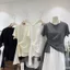 Cotton nguyên chất Hợp thời trang Thiết kế cẩn thận Chữ thập eo hẹp thon gọn hơn Áo thun nữ tay ngắn thời trang hàng đầu phù hợp26042806