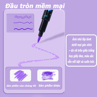 Bút Hai Màu Lấp Lánh đầu Mềm Cho Trẻ Em Khô Nhanh, Nhũ Kim Loại Bút Acrylic Vẽ Sổ Tay