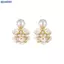 Bluelover Bông Tai Ngọc Trai Vỏ Hoa Bóng, Phong Cách Vintage Thanh Lịch Cho Tiệc Cưới