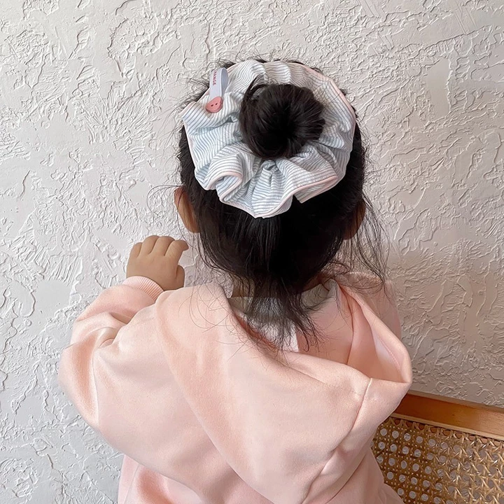 Mới Sọc Nhiều Màu Sắc Scrunchies Dây Buộc Tóc Scrunchies Phụ Kiện Tóc
