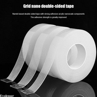Băng keo 2 mặt Nano lưới trong suốt bản 3cm siêu dính dính đồ vật liền mạch