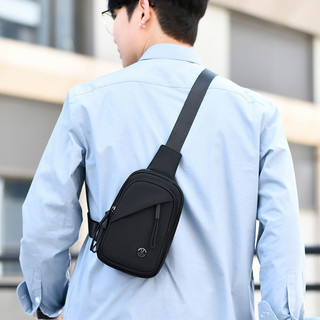 Túi đeo chéo nam, túi đeo vai, đơn giản và sành điệu, sức chứa lớn, túi hợp thời trang, túi ngực nam