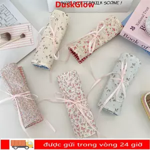 Túi đựng cọ trang điểm DUSKGLOW, Nhà vệ sinh mỹ phẩm hoa di động, Khe cắm bút dung tích lớn Túi đựng đồ giặt