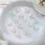 TRTR 5 Chiếc Bướm Nhiều Màu Sắc Hợp Kim Phụ Kiện Móng Tay Hai Lớp 3D Rỗng Bướm Khoan Móng Tay Trang Trí Mặt Dây Chuyền DIY Phụ Kiện VN