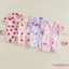 Bộ đồ ngủ không chân Satin cho bé gái Áo liền quần ngắn tay in hình dâu tây