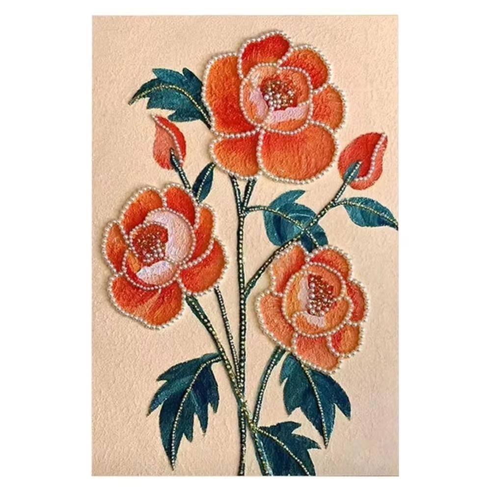 NOTE1 Bộ Tranh Nhựa, Dầu Vải Mật Độ Ban Hoa Bộ Dụng Cụ Nghệ Thuật, DIY 20 * 30CM Nghệ Thuật Thủ Công Nghệ Thuật Đá Quý Tranh Hình Ảnh Trang Trí Nhà