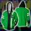 SQ3 Ben 10 Áo Khoác Áo Cho Nam Nữ Unisex Chui Đầu Tracksuit Anime Dài Tay Thường Ngày Rời Áo Thời Trang Tất Cả