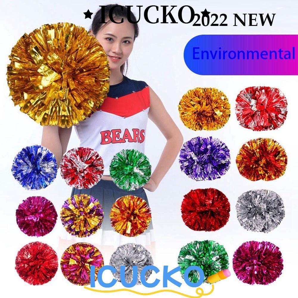 ICUCKO 1 Cổ Vũ pompoms Đầm Trang Phục Hòa Nhạc Tay Cầm Nhựa Khiêu Vũ Trang Trí Tiệc