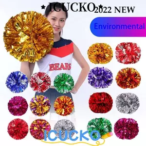 ICUCKO 1 Cổ Vũ pompoms Đầm Trang Phục Hòa Nhạc Tay Cầm Nhựa Khiêu Vũ Trang Trí Tiệc