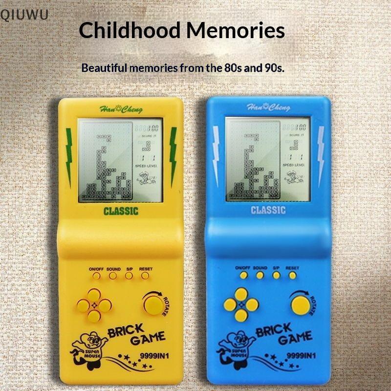 Máy chơi Game cầm tay QIUWU 3,5 Inch Retro Tetris Player tích hợp trò chơi xếp hình cổ điển dành cho trẻ em Đồ chơi giáo dục di động.