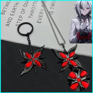 HK1 Genshin Tác Động Arlecchino Móc Khóa Vòng Cổ Anime Otets Tầm Nhìn Móc Khóa Túi Mặt Dây Chuyền Mắt Thần Dây Xích Kim Loại Quà Tặng fo