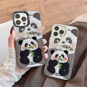 Ốp Lưng Cho Realme C65 C55 C53 C51 C25 C20 C15 C12 C11 5i Note 50 30A 20 A77S A33 A18 A17K A16K A16E A15S A5S A9 A3S Mạ Acrylic IMD Case Motif Gấu Trúc Dễ Thương CYIM425