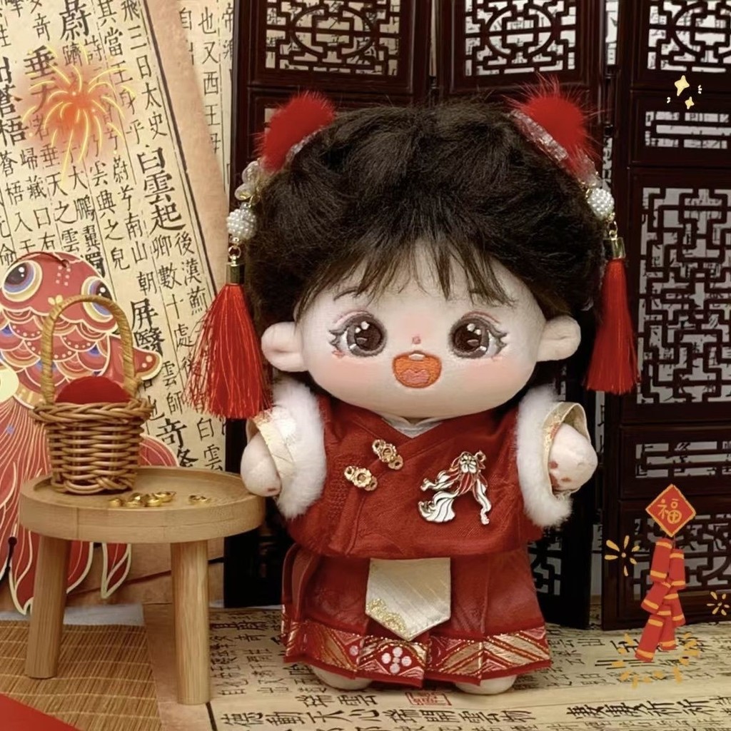 Quần áo trẻ em 20cm Quần áo búp bê Cotton có bộ đồ cá chép Không thuộc tính Quần áo thờ phượng dễ thương Hanfu 5.4