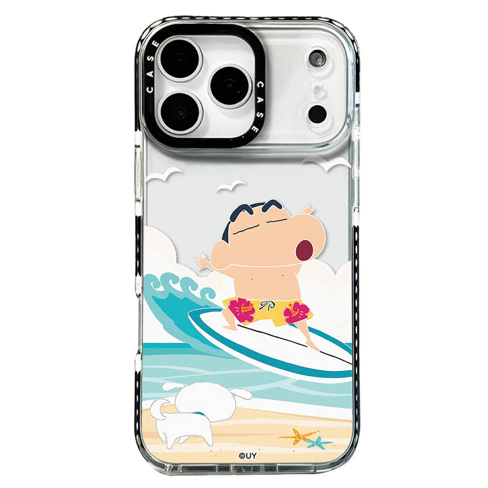 Ốp điện thoại lướt sóng Crayon Boy cho IPhone 17 Pro Max 17 16 15 14 13 12 11 Vỏ bảo vệ chống sốc