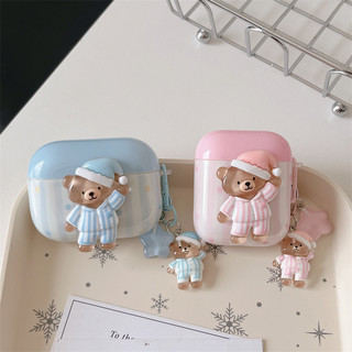 Pyjama Star Bear cho Airpods4 AirPods 1 / 2 3 Pro Pro2 pro3 Bộ tai nghe Bluetooth không dây Vỏ bảo vệ tai nghe AirPods Pro i3 i4 pro3