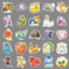 HT2 100 Cái / bộ Pokemon Psyduck Dán Pikachu Trò Chơi Graffiti Hành Lý Ván Trượt Trang Trí Chống Thấm Nước TH2
