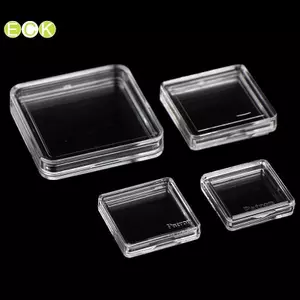 10 Hộp đựng bảo vệ bằng nhựa trong suốt vuông cho bảng mã thông báo Hộp đựng trò chơi Bộ sưu tập thẻ Đẹp