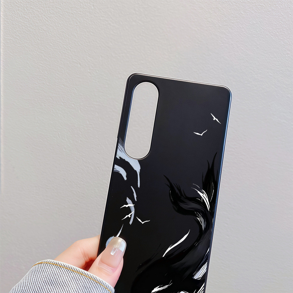 Vỏ điện thoại mỏng cứng cho Sony Xperia 1 II/III/IV/V, Xperia 5 II/III, Xperia 10 II/III/V, mẫu "Ink Whale" micro matte