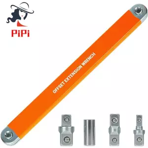 Bộ cờ lê mở rộng Offset 15.4 "Cờ lê có thể điều chỉnh với 1 / 4", 3 / 8 ", 1 / 2" Bộ chuyển đổi ổ đĩa vuông và ổ cắm 1 / 4 "cho cờ lê tác động
