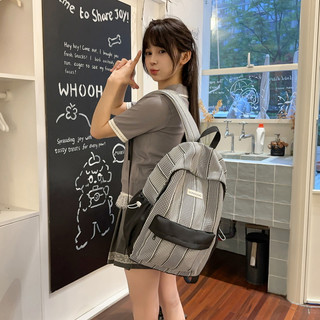 Ba lô nữ dung tích lớn, thích hợp, nhẹ, đơn giản, ba lô thông thường, túi đi học dành cho nữ