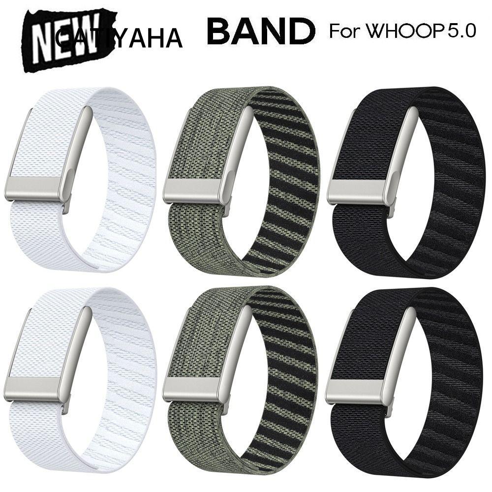 CATIYAHA Fitness Band, Dây đeo thay thế thoáng khí có thể điều chỉnh, Dây đeo theo dõi bảo vệ mềm bằng Nylon cho Whoop 5.0 Life MG / One Peak Nam Nữ