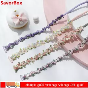 SAVORBOX 1 Cặp Dây Đeo Áo Ngực Hoa, Dây Vai Chống Trơn, Điều Chỉnh Co Giãn, Phụ Kiện Đồ Lót Polyester, Dây Đầm Dự Tiệc Cưới