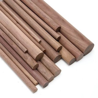 Đường kính 12mm Đen Quả óc chó Gỗ Gậy Mô hình Thông số kỹ thuật khác nhau Đồ nội thất Gậy gỗ tròn Gậy gỗ tự làm Handmade Gỗ nguyên khối GC0K