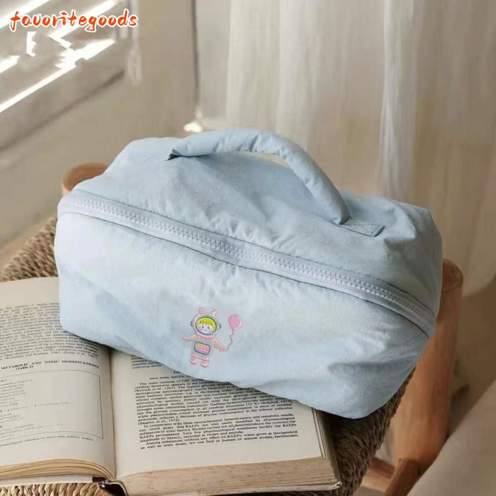 Túi đựng mỹ phẩm FAVORITEGOODS, Túi trang điểm di động đa chức năng, Túi giặt thêu nhẹ dễ thương thời trang