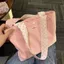 Màu hồng Corduroy Tình Yêu Chấm Bi Màu Sắc Tương Phản Túi Xách Mùa Thu Đông Di Động Đi Lại Túi Xách Túi Đeo Vai Giá Trị Cao