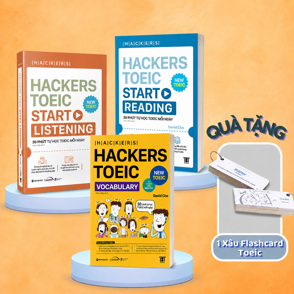Sách lẻ/combo - Hackers Toeic Start Listening + Reading + Vocabulary - MỤC TIÊU 400+ (Gamma Books)