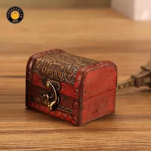 {TB & Bag} 1 Hộp đựng kho báu bằng gỗ Mini cổ điển Hộp đựng đồ trang sức Hộp quà tặng.