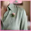 MYPANDA Nhánh Hoa Thổ Cẩm Kim Loại -corsage đẹp cho tiệc cưới và prom