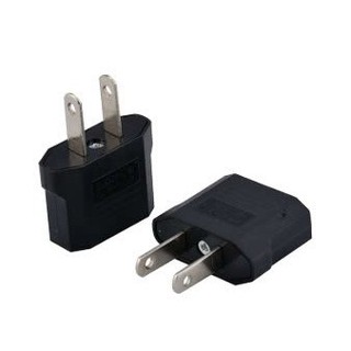 Đầu chuyển phích cắm 2 chân dẹt (us) sang 2 chân tròn (eu)，Phù hợp du lịch, đi công tác, sạc mọi lúc