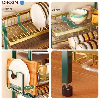 Kệ lưu trữ chén đĩa trên bồn rửa, Kệ thoát nước nhà bếp, Tủ đựng chén đĩa đa năng, Thiết bị nhà bếp tiện dụng