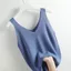 Đầm Tank Top Cổ Chữ V Ice Silk Thời Trang Hàn Quốc, Phù Hợp Mặc Mùa Hè