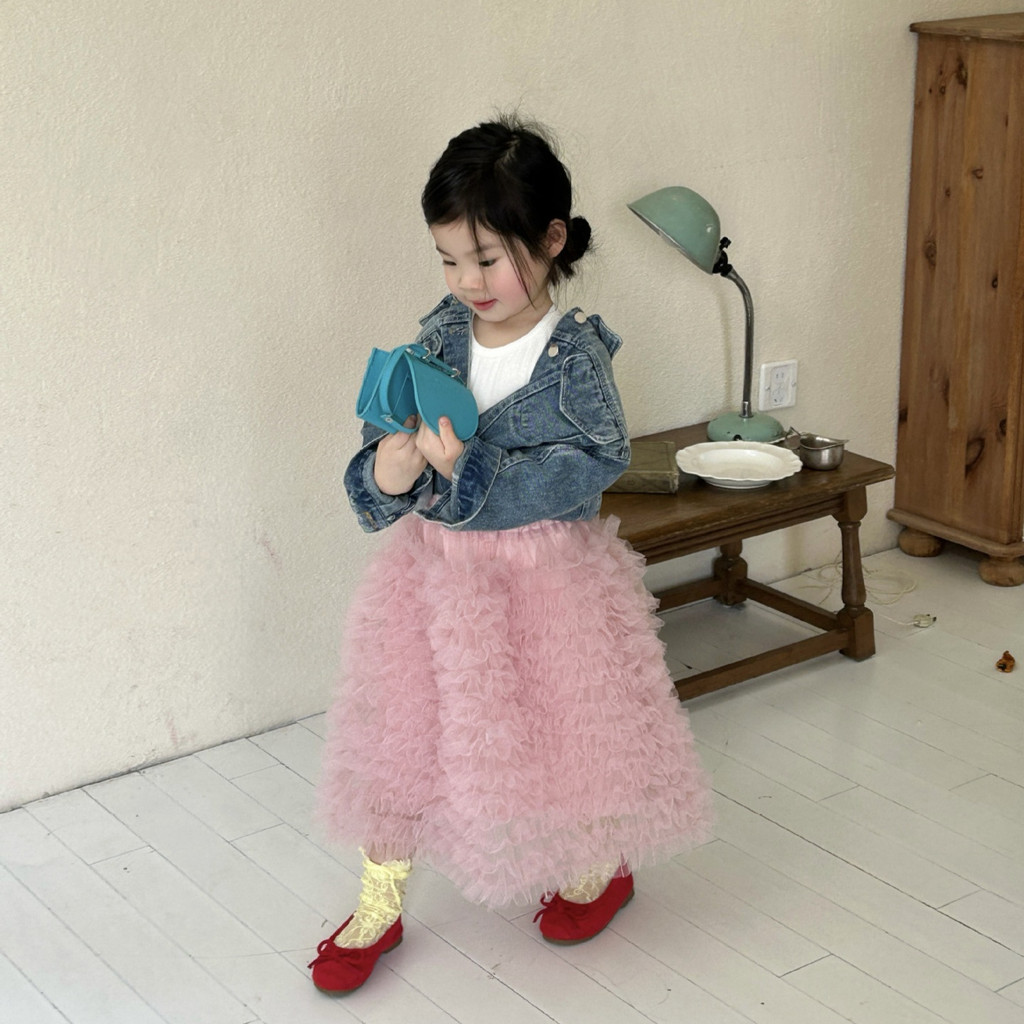 2026 Phong Cách Mới Quần Áo Trẻ Em Bé Gái Frayed Áo Khoác Denim Ngắn