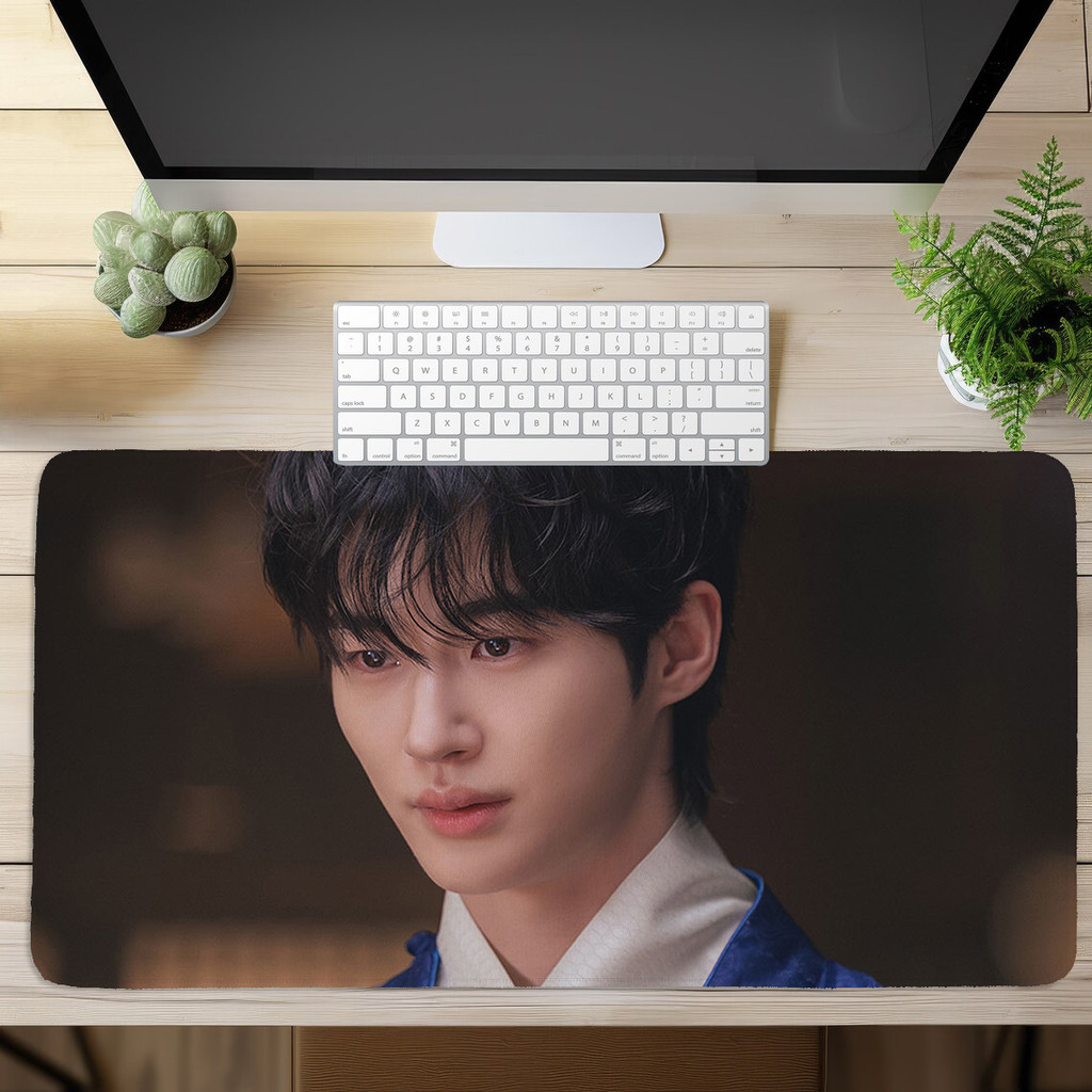 Tấm lót chuột Byeon Woo Seok, Bàn phím máy tính in hình nghệ thuật Vương miện hoàn hảo (60x30cm / 80x40cm)