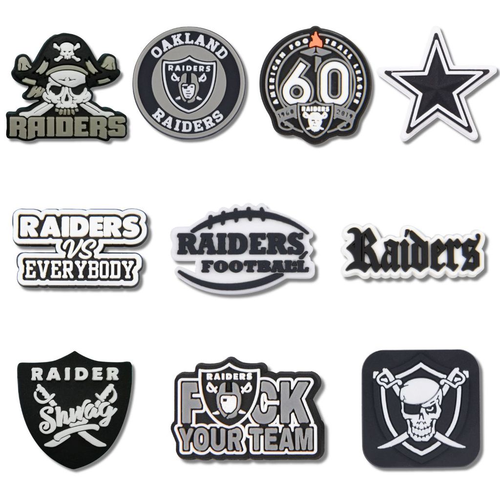 Set charm RAIDER gắn dép cross, Nút gắn phụ kiện jibbitz sticker trang trí nhựa PVC CROSS TREND