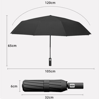 Ô tự động gấp gọn, chống gió UV, bền chắc với 24 sườn, phù hợp du lịch và bảo vệ khỏi nắng (Màu navy)