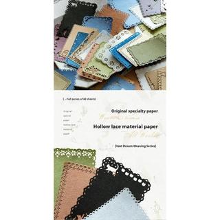 JIANWU Dệt Giấc Mơ Từ Thế Giới Series Vintage Ren Rỗng Phong Cảnh Cắt Băng Chất Liệu Giấy Sáng Tạo Rác Tạp Chí Văn Phòng Phẩm