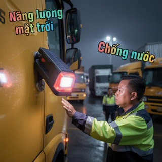 Đèn cảnh báo năng lượng mặt trời Gắn từ tính Đèn LED nhấp nháy chống nước Xe tải Trailer Đèn hiệu an toàn