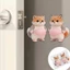 GAVESTO 2 CÁI Nút chặn cửa, Miếng đệm chống va chạm bằng cao su mềm hình động vật mũm mĩm, Thiết kế tắt tiếng chống sốc Nhãn dán bụng tự dính tại nhà