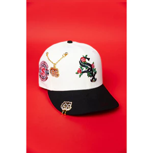 AA Quality - Mũ Snapback Chrome/Black Chicago White Sox với Hoa Hồng Hồng và Kèm Patch World Series 1917